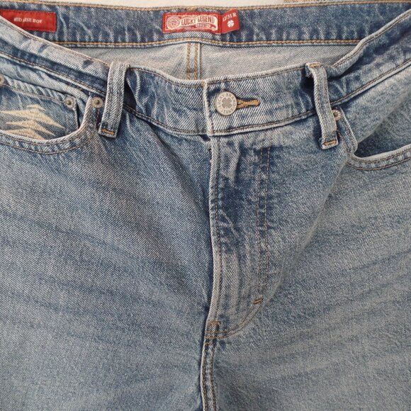 Lucky Brand Embroidered JEANS Gold Rush Mid Rise Boy 12/31R NWOT - Picture 10 of 15